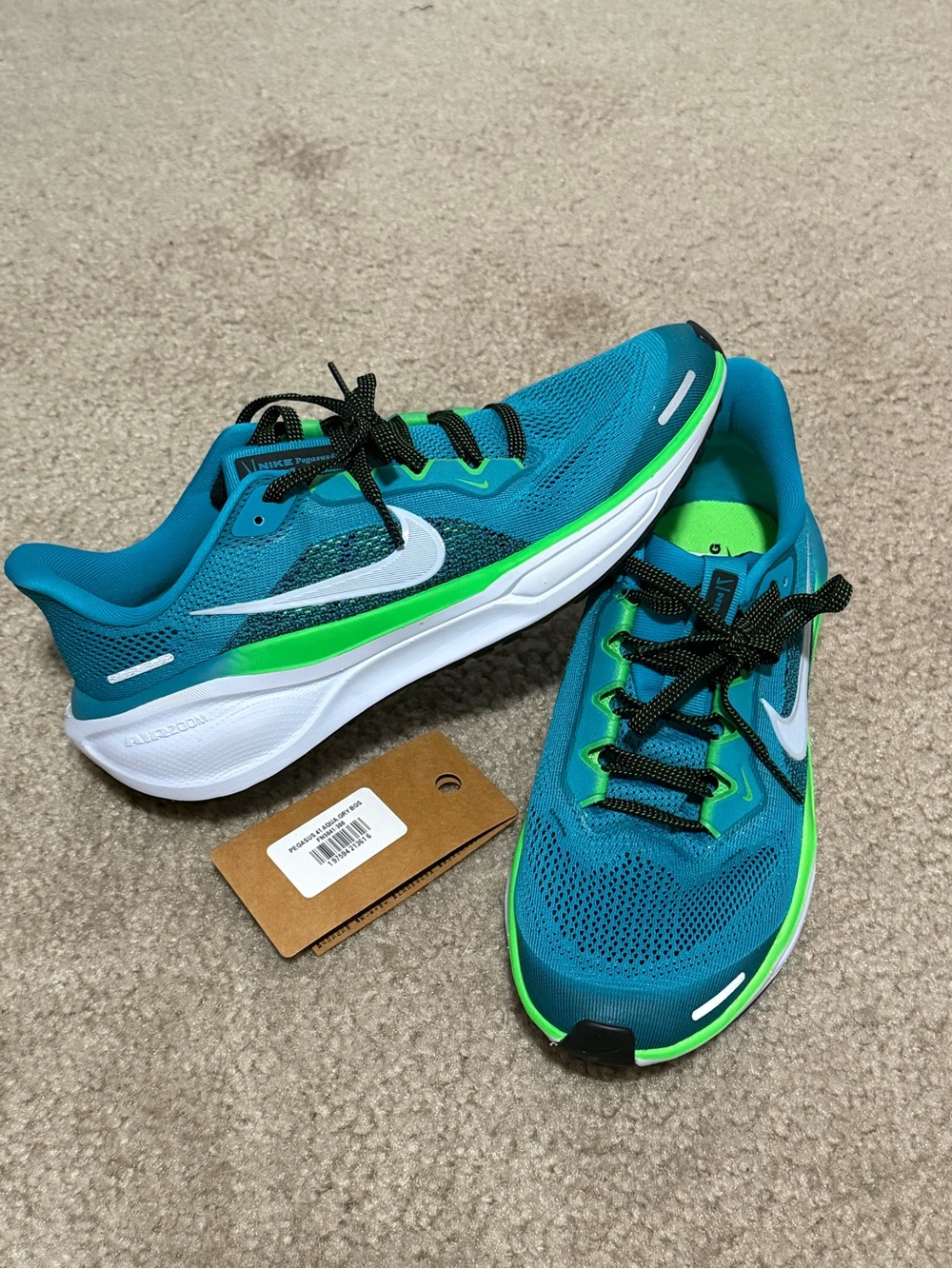 Nike Teal & Neon Green Kids Sneakers